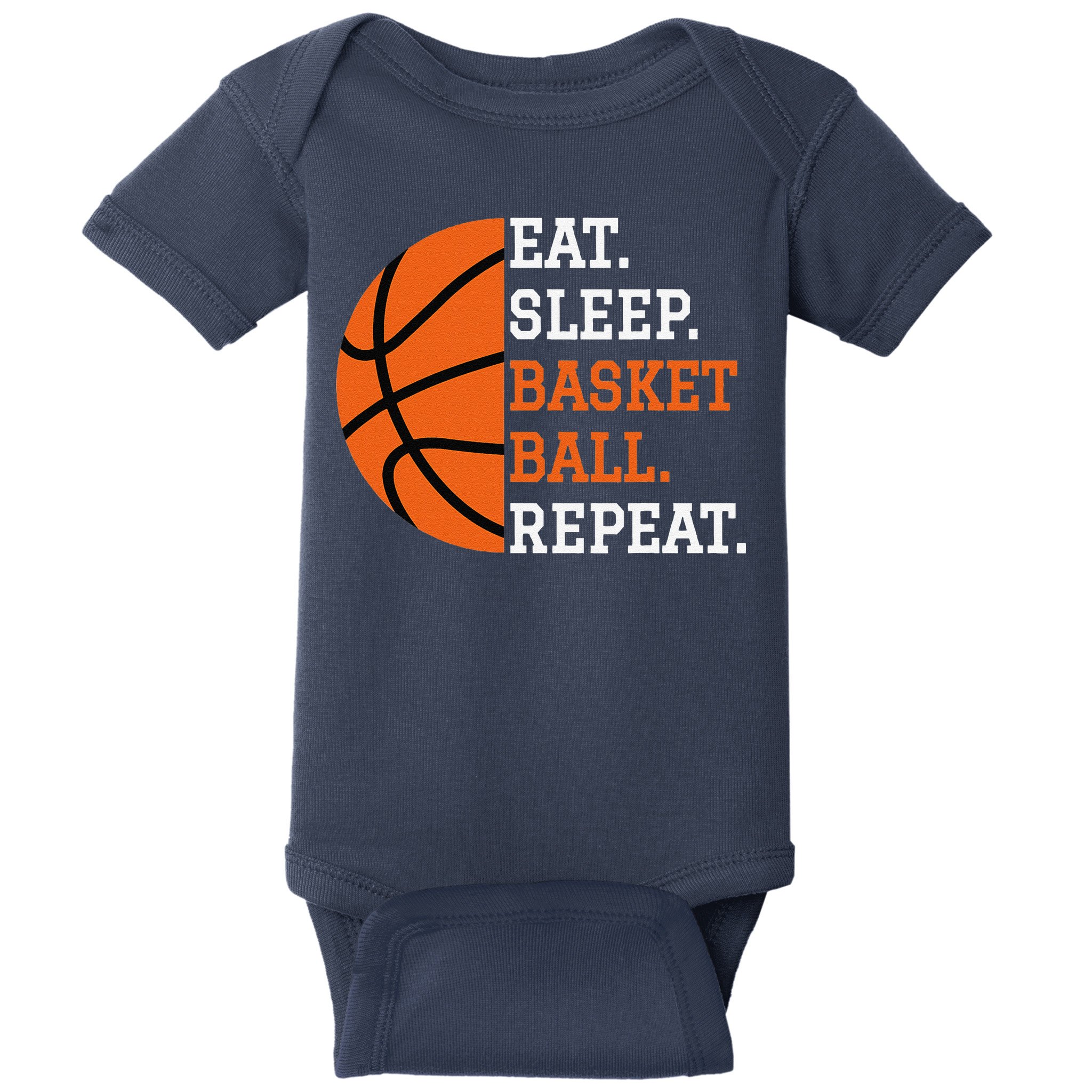 Basketball Player Boy Eat Sleep Basketball Repeat Baby Bodysuit
