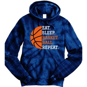 Basketball Player Boy Eat Sleep Basketball Repeat Tie Dye Hoodie