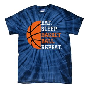 Basketball Player Boy Eat Sleep Basketball Repeat Tie-Dye T-Shirt