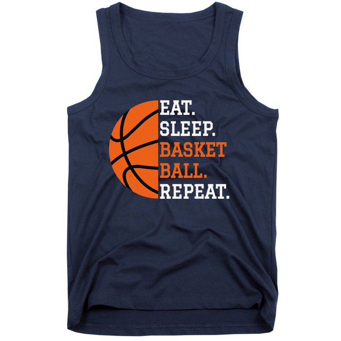 Basketball Player Boy Eat Sleep Basketball Repeat Tank Top