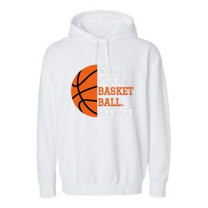 Basketball Player Boy Eat Sleep Basketball Repeat Garment-Dyed Fleece Hoodie