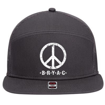 Bryac Peace 7 Panel Mesh Trucker Snapback Hat