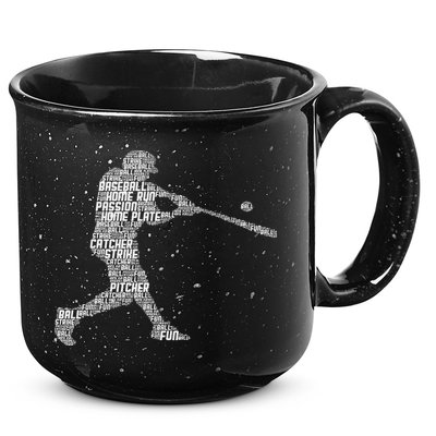 Baseball Player Batter 15oz Campfire Ceramic Mug