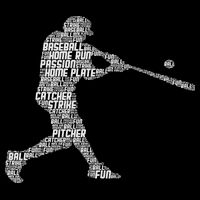 Baseball Player Batter Drawstring Bag