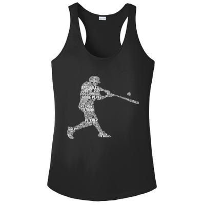 Baseball Player Batter Ladies PosiCharge Competitor Racerback Tank