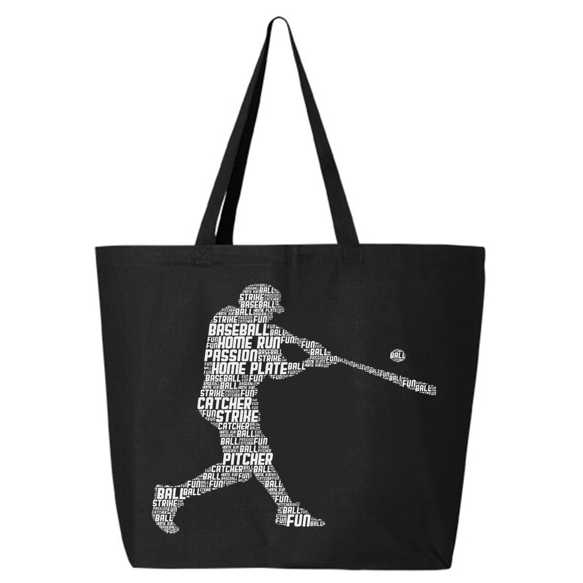 Baseball Player Batter 25L Jumbo Tote