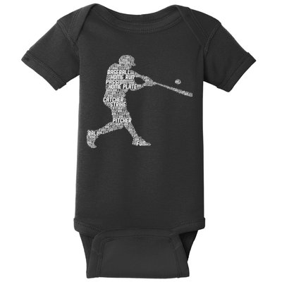 Baseball Player Batter Baby Bodysuit