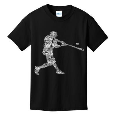 Baseball Player Batter Kids T-Shirt