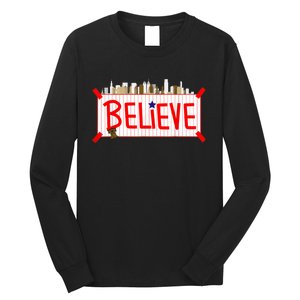 Believe Philadelphia Baseball Players Long Sleeve Shirt