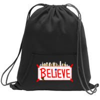 Believe Philadelphia Baseball Players Sweatshirt Cinch Pack Bag