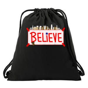 Believe Philadelphia Baseball Players Drawstring Bag