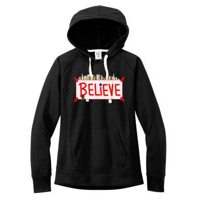 Believe Philadelphia Baseball Players Women's Fleece Hoodie