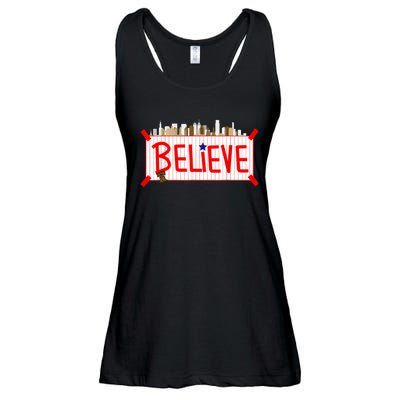 Believe Philadelphia Baseball Players Ladies Essential Flowy Tank