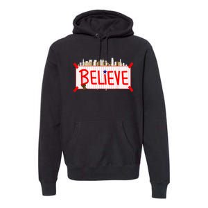 Believe Philadelphia Baseball Players Premium Hoodie