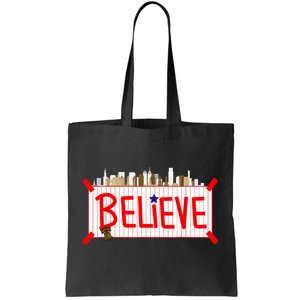 Believe Philadelphia Baseball Players Tote Bag