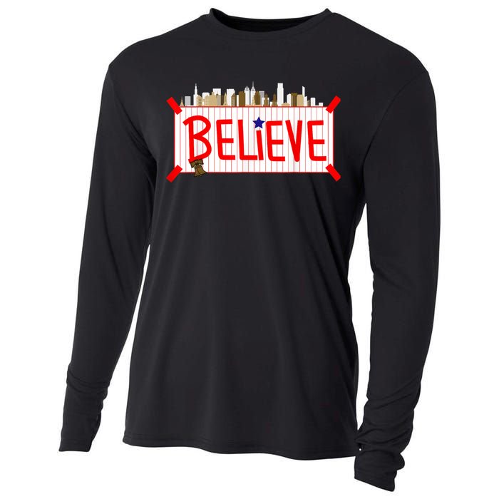 Believe Philadelphia Baseball Players Cooling Performance Long Sleeve Crew