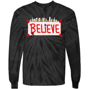 Believe Philadelphia Baseball Players Tie-Dye Long Sleeve Shirt