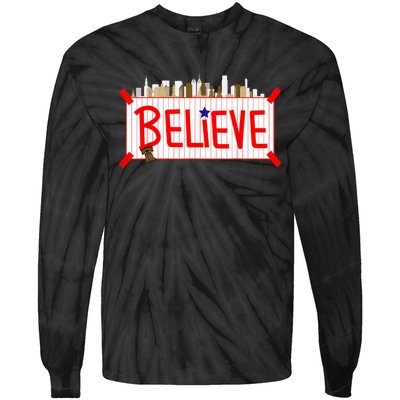 Believe Philadelphia Baseball Players Tie-Dye Long Sleeve Shirt