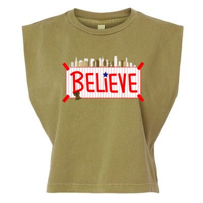 Believe Philadelphia Baseball Players Garment-Dyed Women's Muscle Tee