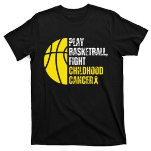 Basketball Player Ball Lovers Childhood Cancer Awareness T-Shirt