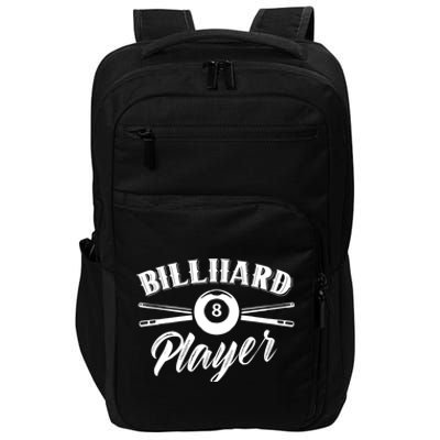 Billard Player Billiard Pool Lover Gift Impact Tech Backpack