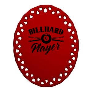 Billard Player Billiard Pool Lover Gift Ceramic Oval Ornament