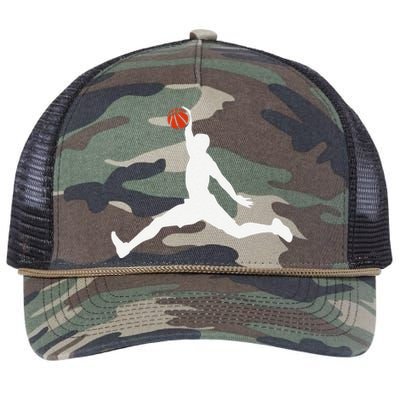 Basketball Player Retro Rope Trucker Hat Cap