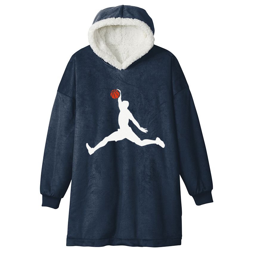 Basketball Player Hooded Wearable Blanket