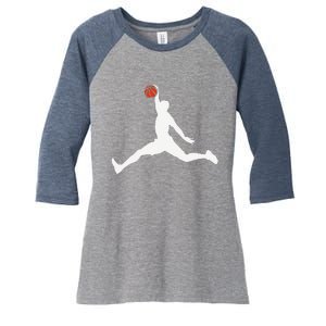 Basketball Player Women's Tri-Blend 3/4-Sleeve Raglan Shirt