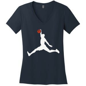 Basketball Player Women's V-Neck T-Shirt