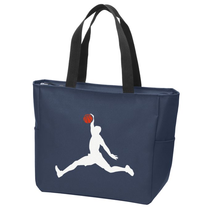 Basketball Player Zip Tote Bag