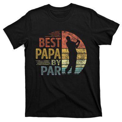 Best Papa By Par Fathers Day Golf Gift Grandpa T-Shirt