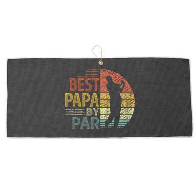 Best Papa By Par Fathers Day Golf Gift Grandpa Large Microfiber Waffle Golf Towel