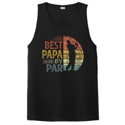 Best Papa By Par Fathers Day Golf Gift Grandpa PosiCharge Competitor Tank