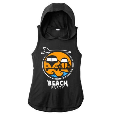 Beach Party Ladies PosiCharge Tri-Blend Wicking Draft Hoodie Tank