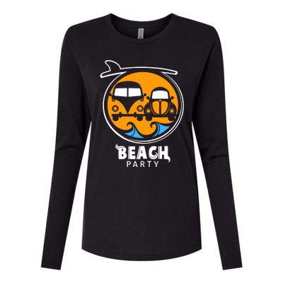 Beach Party Womens Cotton Relaxed Long Sleeve T-Shirt