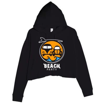 Beach Party Crop Fleece Hoodie