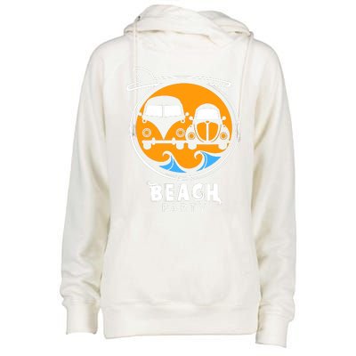 Beach Party Womens Funnel Neck Pullover Hood