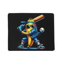 Banana Playing Baseball Fruit Lover Baseball Player Mousepad