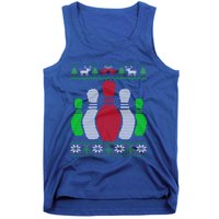 Bowling Pins Bowler Gift Bowling Team Ugly Christmas Gift Tank Top