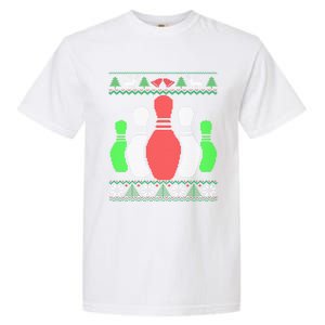 Bowling Pins Bowler Gift Bowling Team Ugly Christmas Gift Garment-Dyed Heavyweight T-Shirt