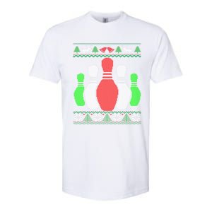 Bowling Pins Bowler Gift Bowling Team Ugly Christmas Gift Softstyle CVC T-Shirt