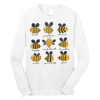 Bee Positivity Bee Lover Beekeeper Bee Happy Long Sleeve Shirt