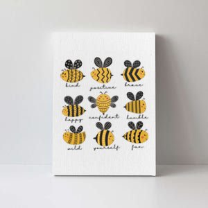 Bee Positivity Bee Lover Beekeeper Bee Happy Canvas