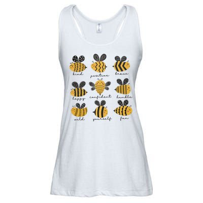 Bee Positivity Bee Lover Beekeeper Bee Happy Ladies Essential Flowy Tank
