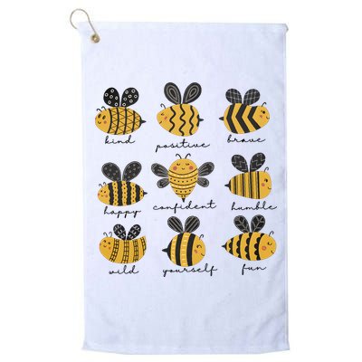 Bee Positivity Bee Lover Beekeeper Bee Happy Golf Towel
