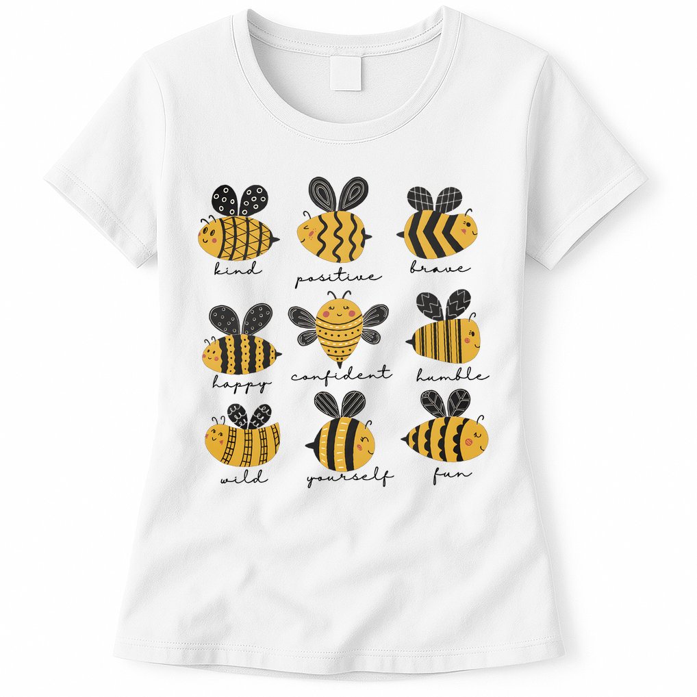 Bee Positivity Bee Lover Beekeeper Bee Happy Womens T-Shirt
