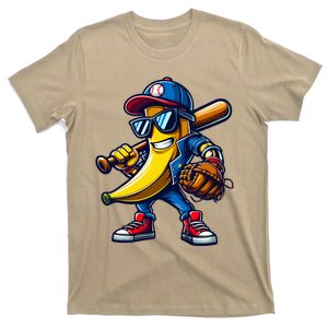 Banana Playing Baseball Fruit Lover T-Shirt