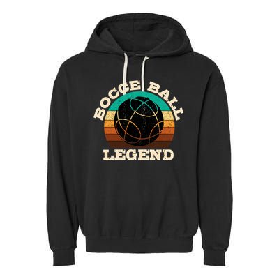 Bocce Player Boccie Fan Game Ball Sport Team Bocci Lover Garment-Dyed Fleece Hoodie