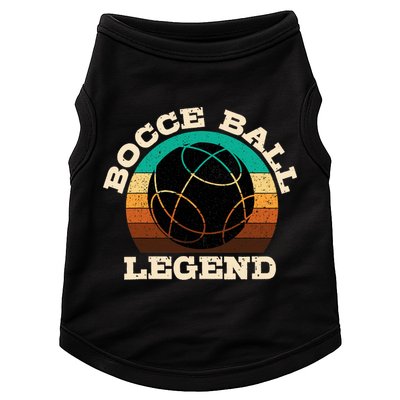 Bocce Player Boccie Fan Game Ball Sport Team Bocci Lover Doggie Tank
